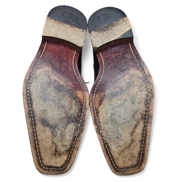 David Eden Alligator Dress Shoes Black Size 10 Oxfords Genuine Leather Exotic - Picture 11 of 16